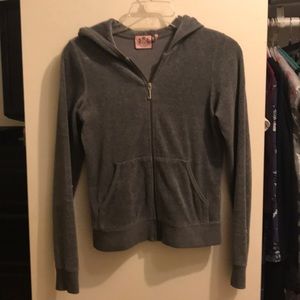 Juicy Couture S gray zip up hoodie sweatshirt